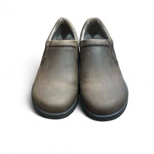 Dansko Men's Wynn Brown Distressed Leather Slip-On Loafers Comfort Slip On Clog